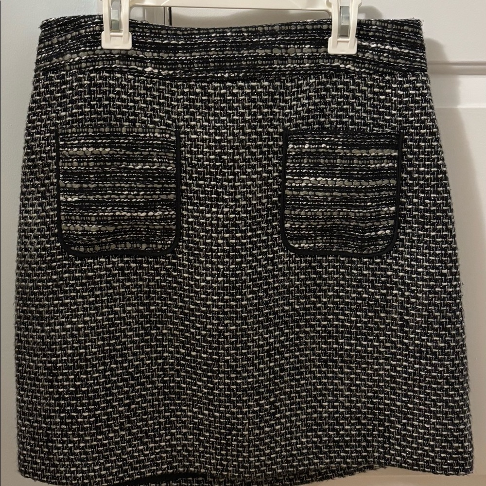 Loft knee-length tweed A-line skirt